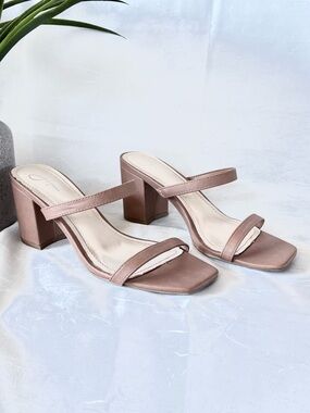 J.Adams Block Heel Slide Sandals